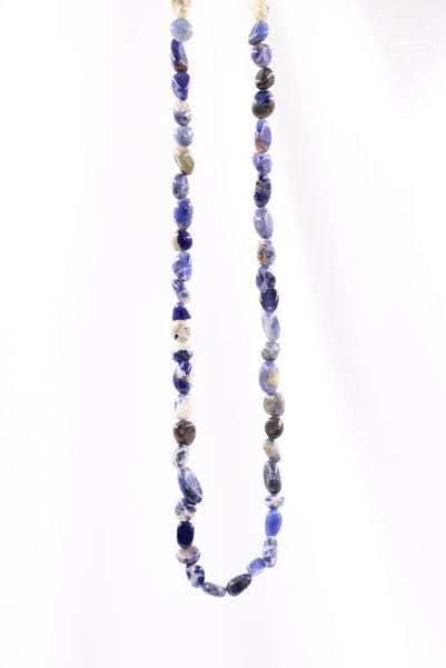 SAURACHI Sodalite Stone Amorphous Cut Pendant Natural Stone String