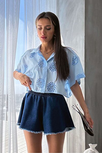VERYMODA Blue Brode Shirt |   D2670