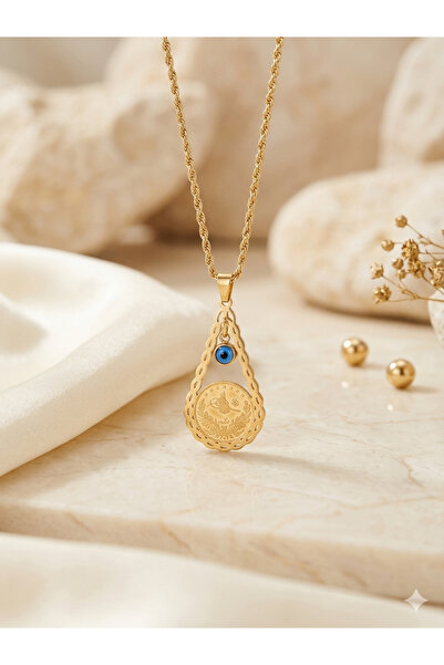 Bozhi Necklace Steel Gold Luminous Style
