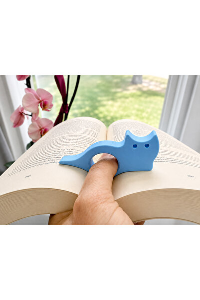 Snowy Home Kedi Tasarımlı Kitap Sayfa Tutucu – Tek Elle Okuma Aparatı