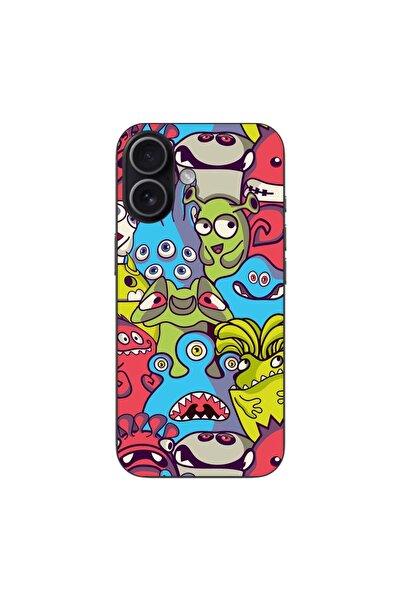 OEM Husa compatibila cu Apple iPhone 17 Silicon Gel Tpu Model Squishi Monsters