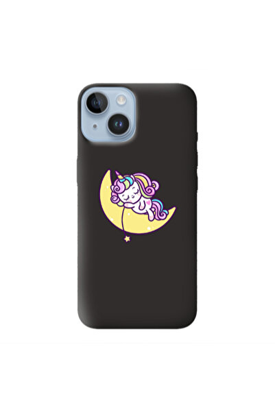 Other Apple iPhone 14 Plus Sleeping horse Black Colored Silicone TPU Θήκη