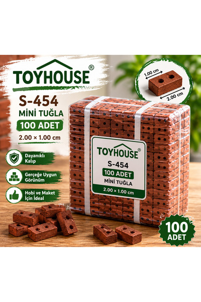 Toyhouse 2 delikli minyatür tuğla(Tüm Renkler)
