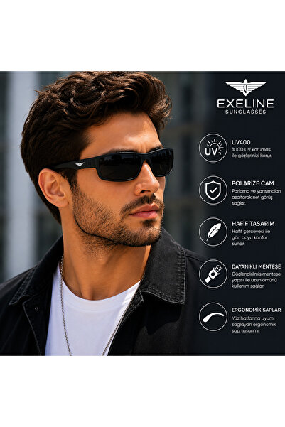 COL 124 New Serial Polarized Sunglasses for Men -Unbreakable Frame-Polarized-UV400-Anti Reflective 3-Piece Protection