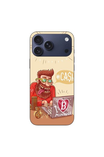 OEM Husa compatibila cu Apple iPhone 17 Pro Max Silicon Gel Tpu Model BTC Mining