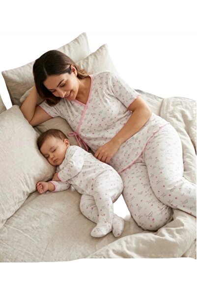 BEGONYA BEBECE KIDS Mother and Baby Pajama Set Short-Sleeved Maternity Set Ho...