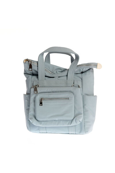 meli melo Rucsac casual bleu cu compartimente multiple