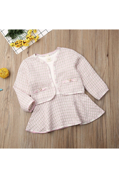 drool Set sacou cu rochita (Marime: 130, Culoare: Negru cu alb)