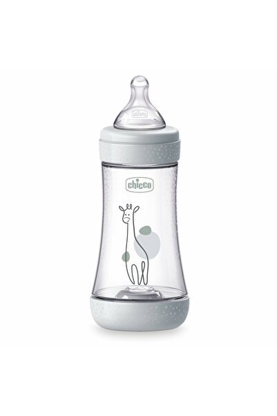 Chicco Biberon Perfect5 240ml, biofunctional, anti-colici, tetina silicon, fl...