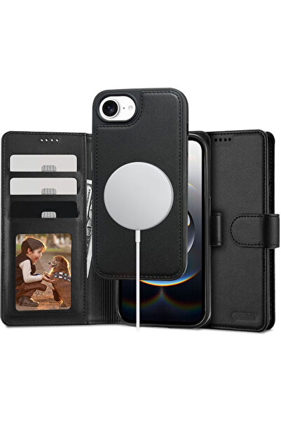 Tech-Protect Μαύρο Ματ Πορτοφόλι Σιλικόνης (iPhone 17e / 16e)