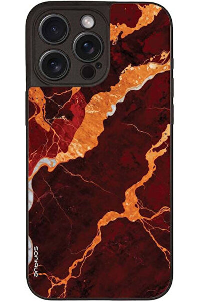 Other Sonique Μαρμάρινη Θήκη για Apple iPhone 15 Pro Max Κόκκινη