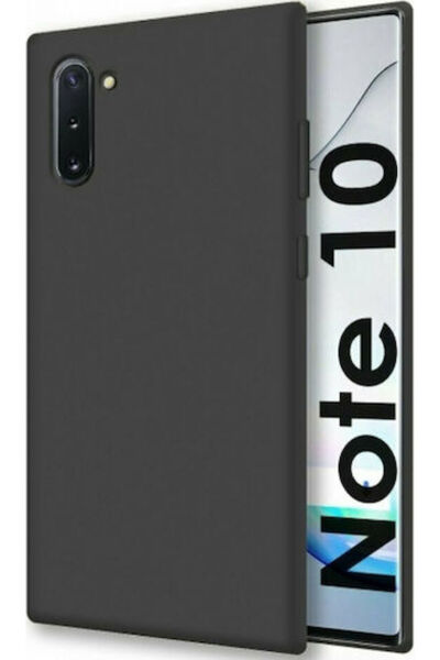 Senso Υγρή Σιλικόνη Πίσω Καλύμματος Μαύρη (Galaxy Note 10) Κωδικός: SELISAMN10B