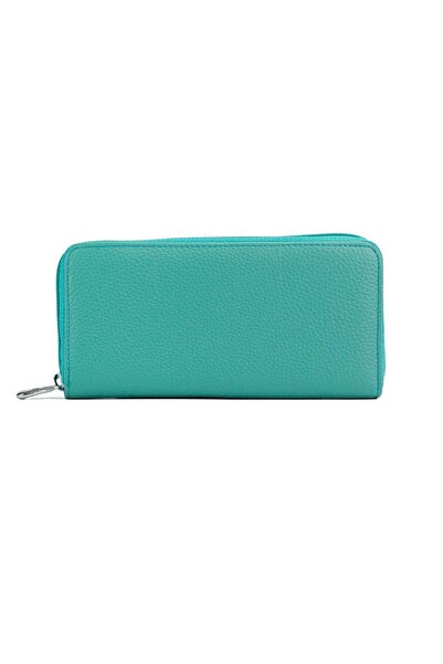 Posete Fagaras Vera Leather Wallet - Turquoise, Genuine Leather Wallet , Wome...