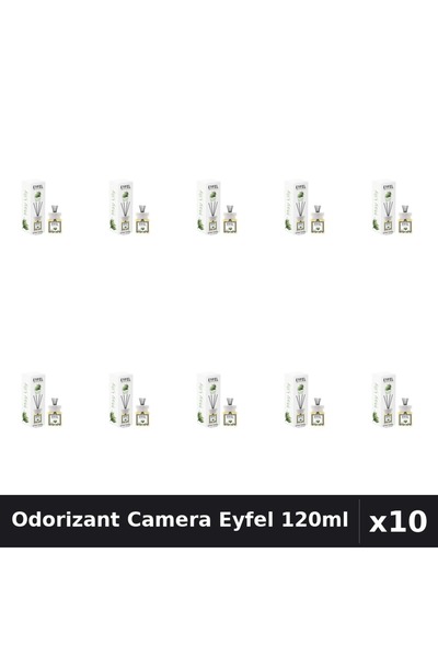 Eyfel Set 10 Odorizant Camera cu Betisoare - Lacramioare, Parfum Intens 120ml