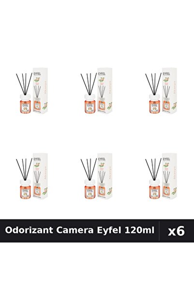 Eyfel Set 6 Odorizant Camera cu Betisoare Acacia - Parfum Intens 120ml