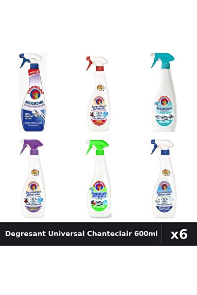 Chanteclair Set 6 Degresant Universal 600ml - 6 Arome Asortate, Lavanda, Lama...