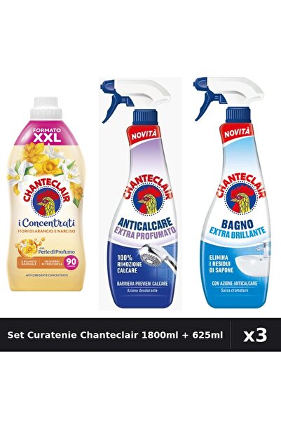 Chanteclair Set 3 Curatenie - Balsam Rufe 1800ml + 2 Degresant 625ml - Parfum...