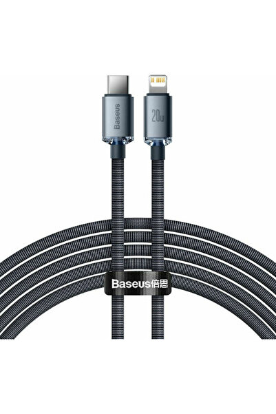 Baseus Κρυστάλλινη Λάμψη Πλεγμένο Καλώδιο USB-C σε Lightning 20W Μαύρο 2μ (CA...