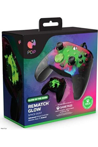 Pdp Rematch Ενσύρματο Χειριστήριο για Xbox Series, Χρώμα Space Dust, Φωσφορίζ...