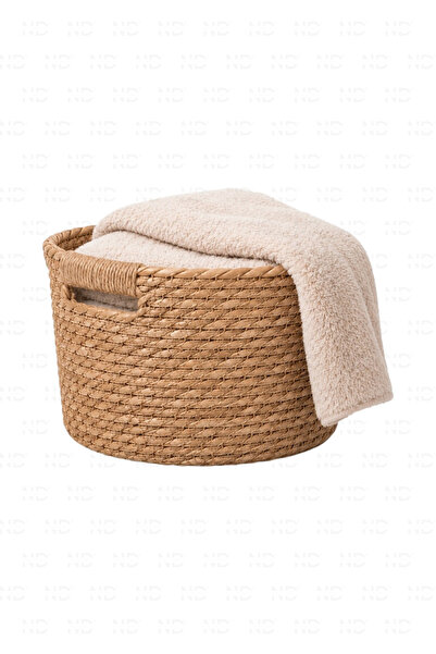 NATUREL DEKOR Wicker Natural 28X15 cm Seagrass Basket, Flower Pot, Organizer ...