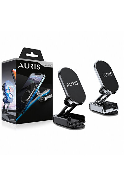Auris ARS-H10 Çift Katlanır Mıknatıslı Yapışkanlı Araç İçi Telefon Tutucu