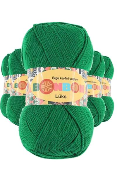 atastore2017 5 Pieces of Luxury Booties Yarn Wool Vibrant Green 98596 - Bonbo...