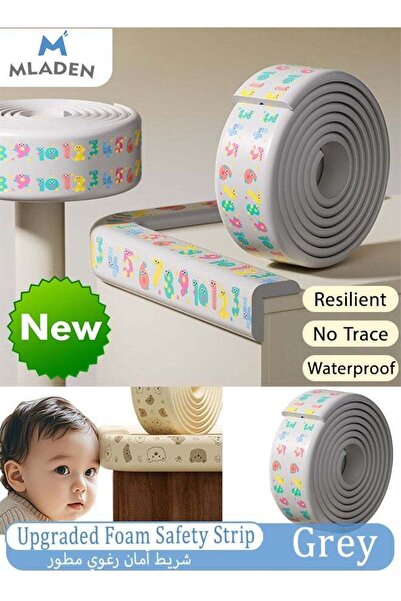 MLADEN Upgraded 2M Baby Foam Safety Strips Cartoon Digital Pattern Extra Thic...