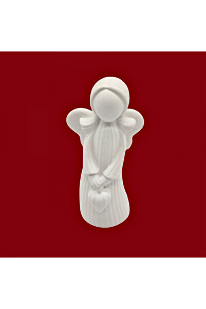 CREATIVITATEPLUS Figurina din ipsos Ingeras 3D cu Inima, 9x4,5cm