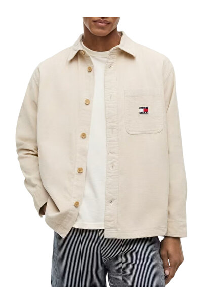 Tommy Hilfiger Ανδρικό Κοτλέ Πουκάμισο Μπεζ Tommy Jeans DM0DM21698-ACI