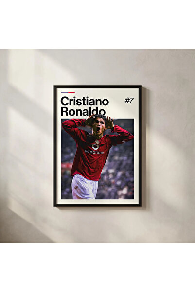 Generic Cristiano Ronaldo Poster, Ronaldo Football Wall Art, Framed Soccer Pr...