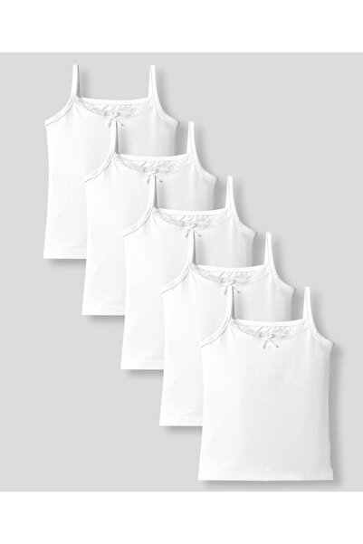 Bonfino Cotton Elastane Solid Slips with Lace Details (Pack of 5) - White