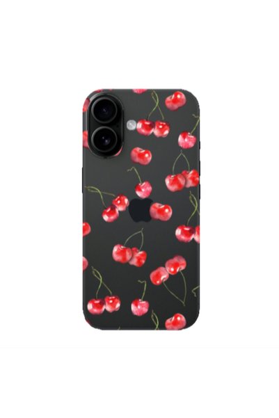 Other Apple Iphone 16 plus Cherries Transparent Silicone TPU Θήκη