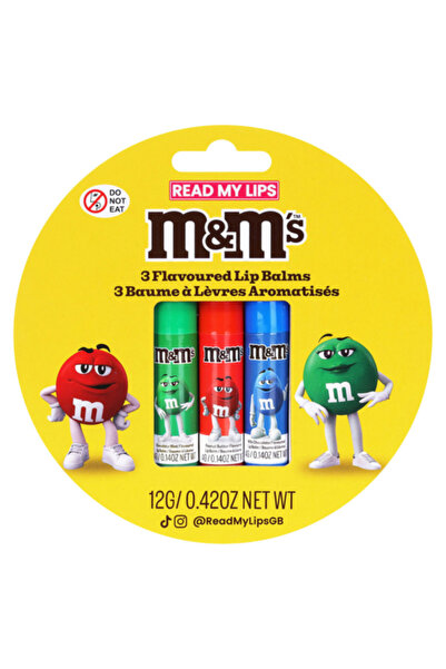 read my lips RML M&MS Top Bottom Set of 3 Lip Balms – Moisturizing Candy Flav...