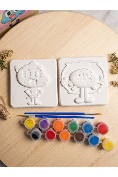 The Art Of Casting Gumball ve Darwin Taş Boyama seti Çocuklar ve Çiftler için...