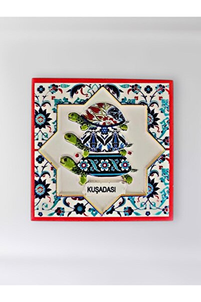 Mundy KUŞADASI Temalı Polyester Kabartmalı Kaplumbağa Desen Magnet 7 x 7 cm –...