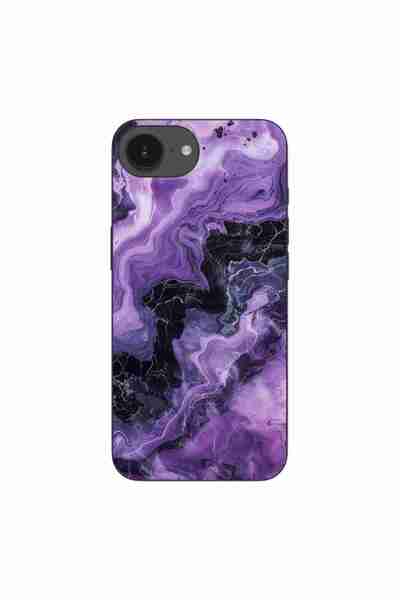 OEM Husa compatibila cu Apple iPhone 16e Silicon Gel Tpu Model Abstract Purpl...