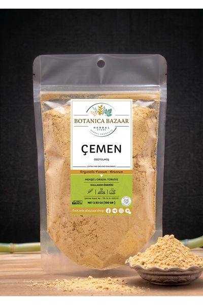 Botanica Bazaar Doğal Öğütülmüş Çemen (Toz) 1. Kalite 100 gr - Natural Ground...