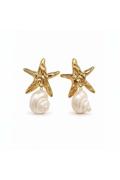 neslyaccessories Mother of Pearl Starfish Earrings