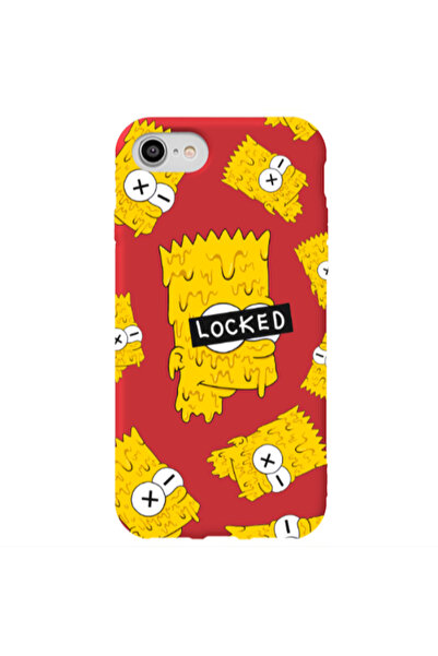 Other Apple iPhone SE 2020 Bart Simpson Red Colored Silicone TPU Θήκη