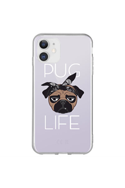 Other Apple iPhone 12 Pug Life Transparent Silicone TPU Θήκη