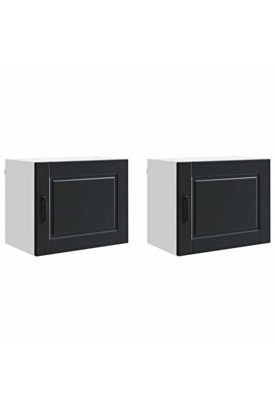 vidaxl Kitchen cabinet 2 pcs Black 50 x 31 x 40 cm Composite wood