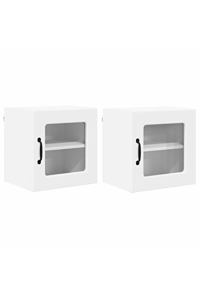 vidaxl Kitchen cabinet 2 pcs White 40 x 31 x 40 cm Composite wood