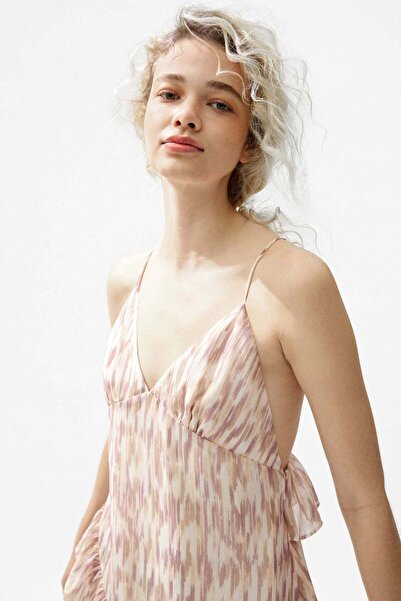 H&M Frill-trimmed chiffon dress