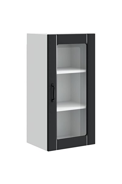 vidaxl Dulap de bucătărie cu raft Negru 40 x 31 x 80 cm Lemn compozit