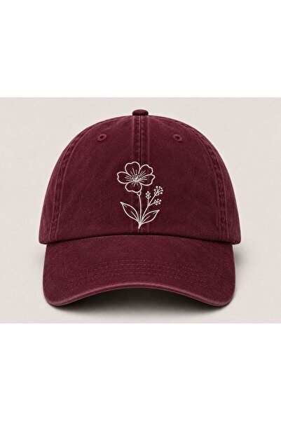 WeavedCo Pinterest Aesthetic Floral Embroidered Washable Sports Cap