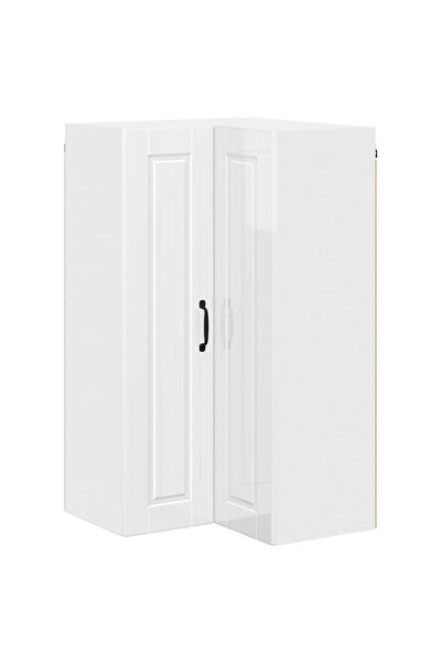 vidaxl Dulap de bucătărie Alb lucios 57 x 57 x 100 cm Lemn compozit