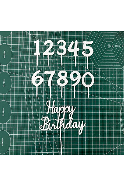 Yeniden Kullanılabilir Doğum Günü Sayı ve Yazı Dekor Seti (11 Parça)