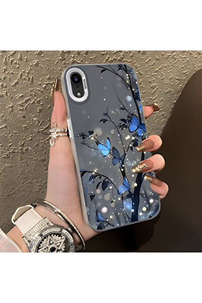 PATTERNOVA iPhone XR Uyumlu Nazarik Kelebek Desenli, Tam Kaplama Koruma, Şık ...