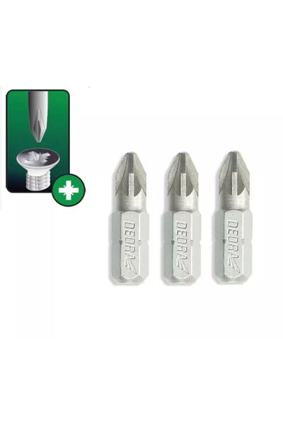 DEDRA EXIM Capete de ЕџurubelnitДѓ Pozidriv PZ1x25mm, 3buc blister