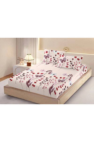 NufJoy Set cearceaf de pat cu elastic 180x200x25 cm si 2 fete perna 50x70 cm ...